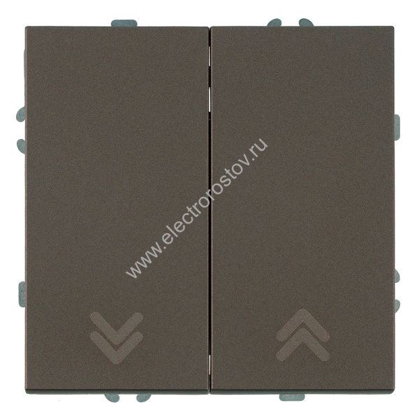 STEKKER Эмили Антрацит, soft touch Выключатель 2-клавишный кнопочный