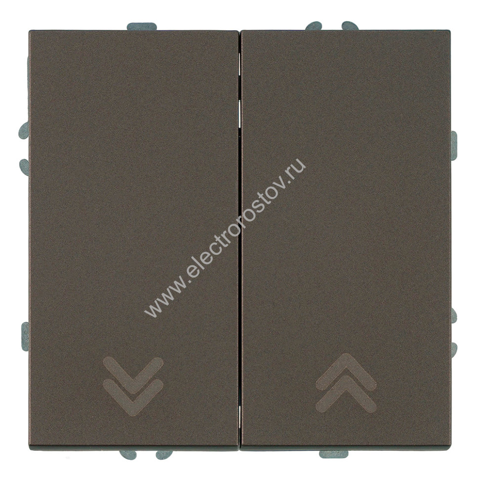 STEKKER Эмили Антрацит, soft touch Выключатель 2-клавишный кнопочный