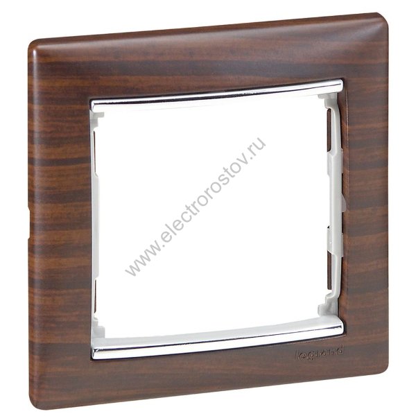 Valena Темное дерево/Серебряный штрих Рамка 1-ая Legrand