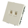 STEKKER Эмили Белый фарфор, soft touch Розетка компьютерная 2-местная RJ-45