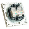 STEKKER Эмили Белый фарфор, soft touch Розетка компьютерная 2-местная RJ-45