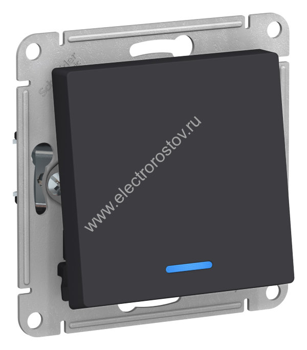 AtlasDesign Карбон Переключатель 1-клавишный с подсветкой Schneider Electric