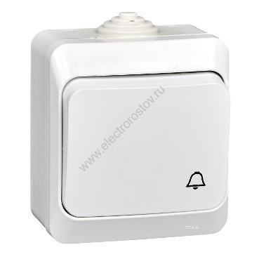 Этюд Белый IP44 Кнопка нажимная Schneider Electric
