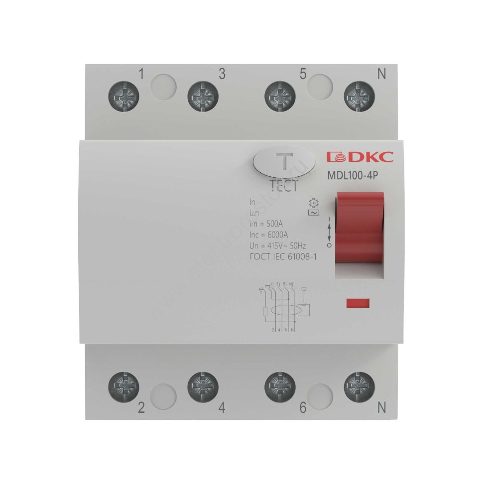 DKC YON max Устройство защитного отключения УЗО ВДТ MAX MDL100, 4P, 100mA, 40A,тип АС
