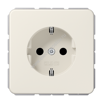 CD 500 Слоновая кость Розетка с/з безвинт. зажим JUNG