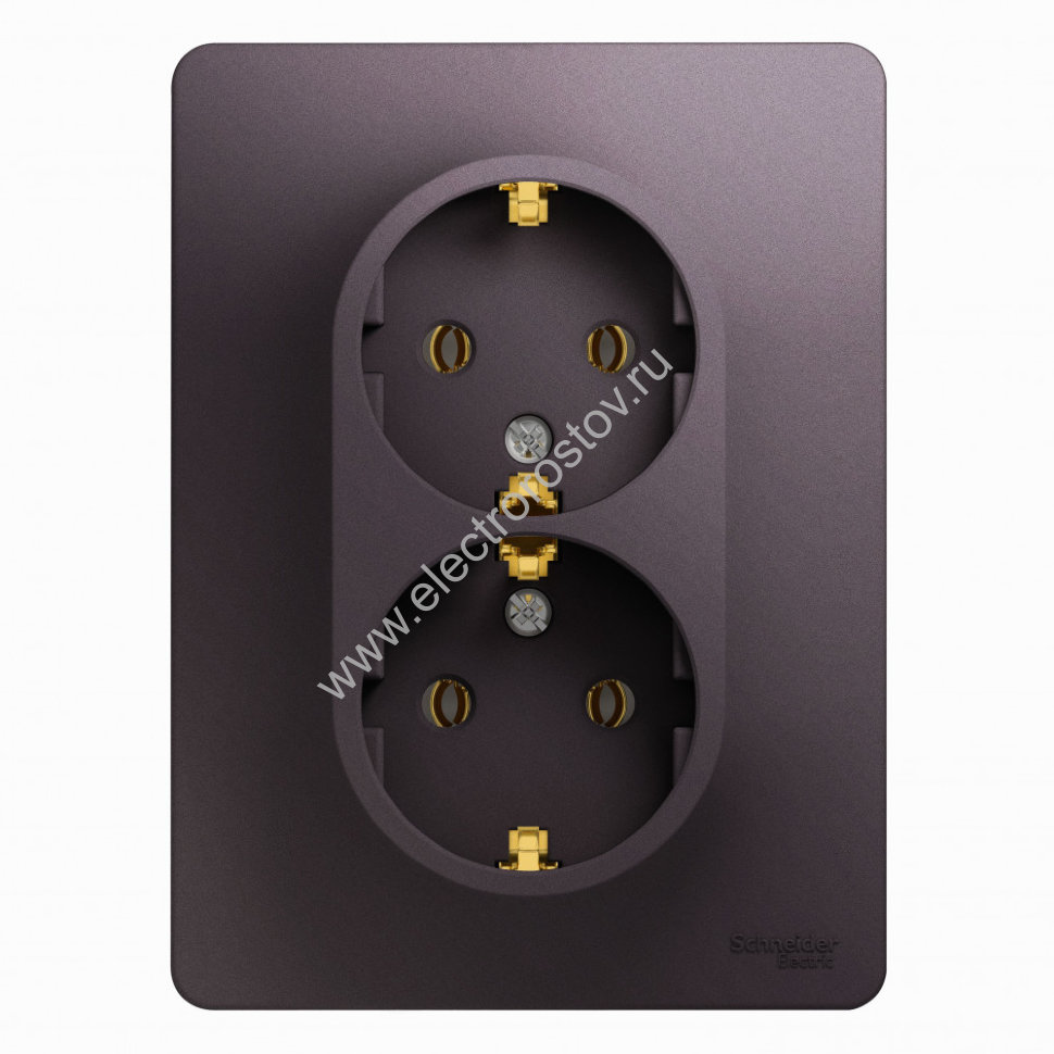 Glossa Сиреневый туман Розетка 2-ая с/з Schneider Electric