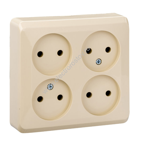 Этюд Крем Розетка 4-ая б/з без шторок Schneider Electric