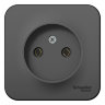Blanca наруж Антрацит Розетка б/з без шторок 16А, 250В, изолир. пластина Schneider Electric