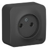 Blanca наруж Антрацит Розетка б/з без шторок 16А, 250В, изолир. пластина Schneider Electric