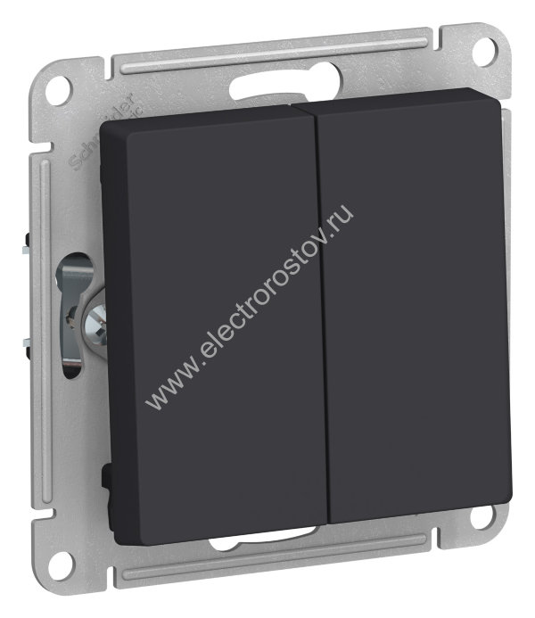 AtlasDesign Карбон Переключатель 2-клавишный Schneider Electric