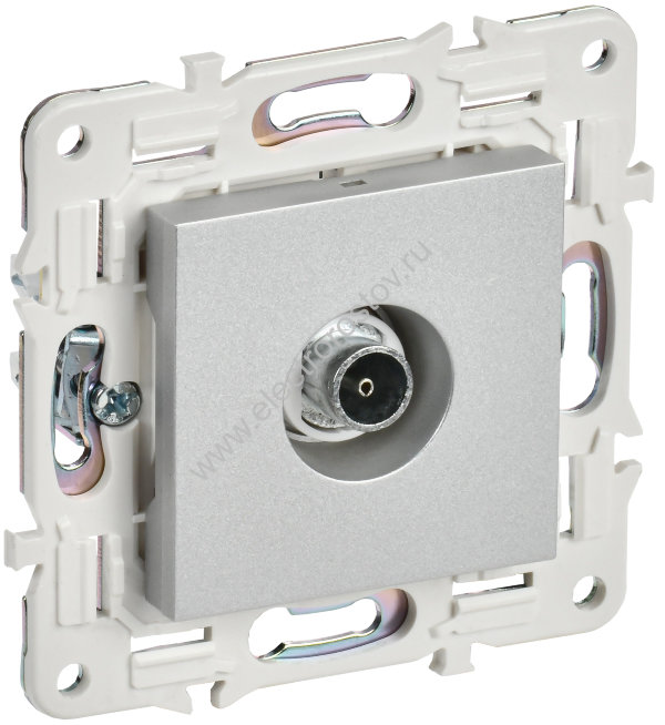 IEK SKANDY Серебряный Розетка TV оконечная SK-A12S