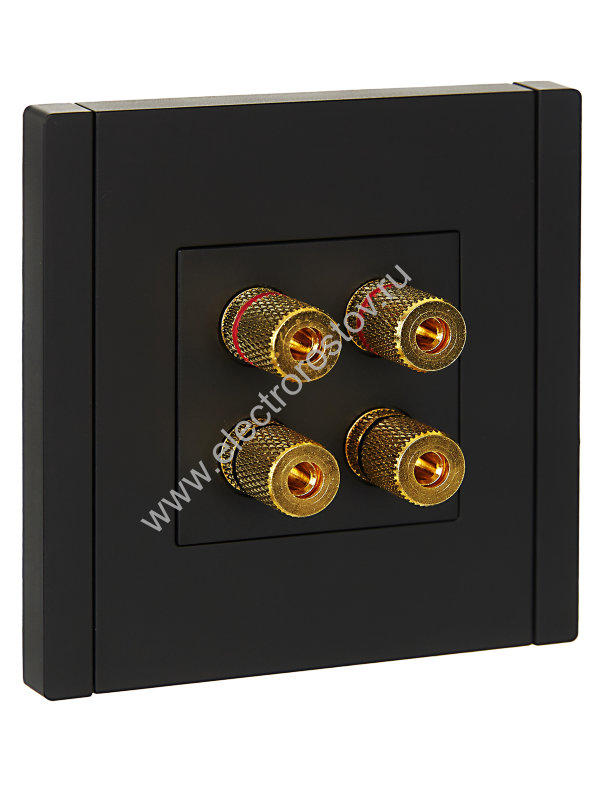 IEK FORTE&PIANO Черный Аудиорозетка 4-мест. FP139