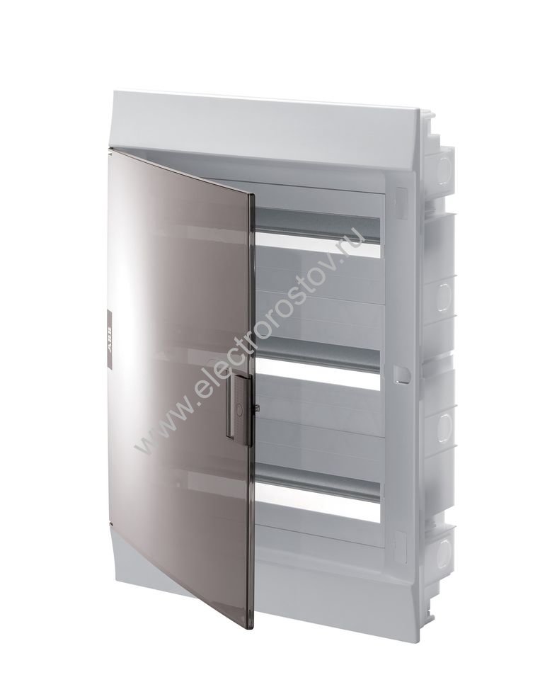 Mistral41 Щит встраиваемый 54 модулей, дверь прозрачная черная, с клеммами IP41 ABB