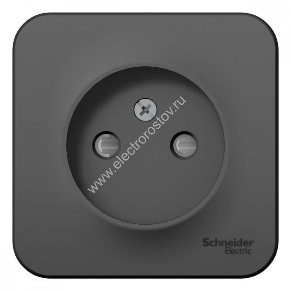 Blanca наруж Антрацит Розетка б/з со шторками 16А, 250В, изолир. пластина Schneider Electric