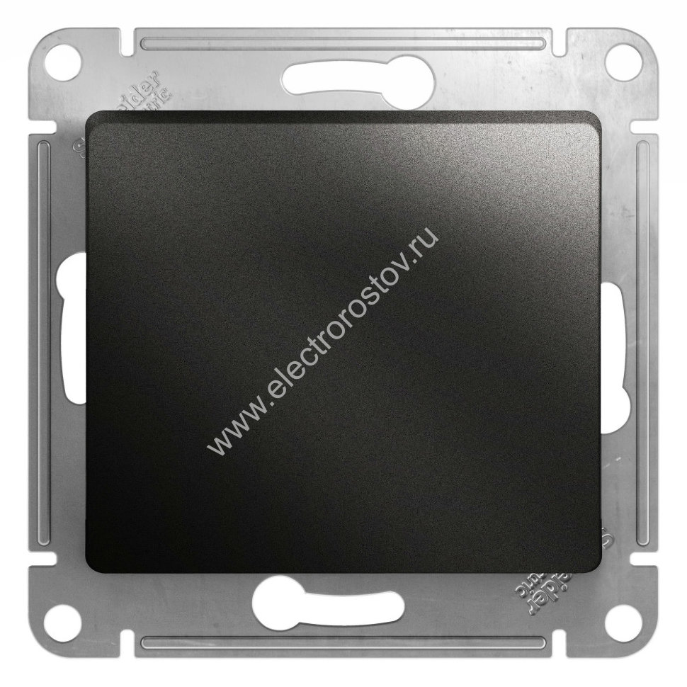 Glossa Антрацит Выключатель 1-клавишный кнопочный Schneider Electric