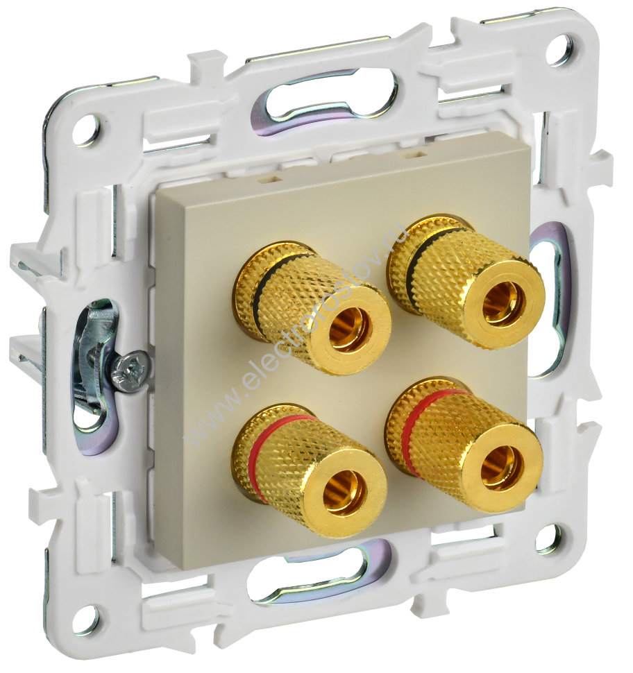 IEK SKANDY Бежевый Аудиорозетка 4-ая SK-A01B