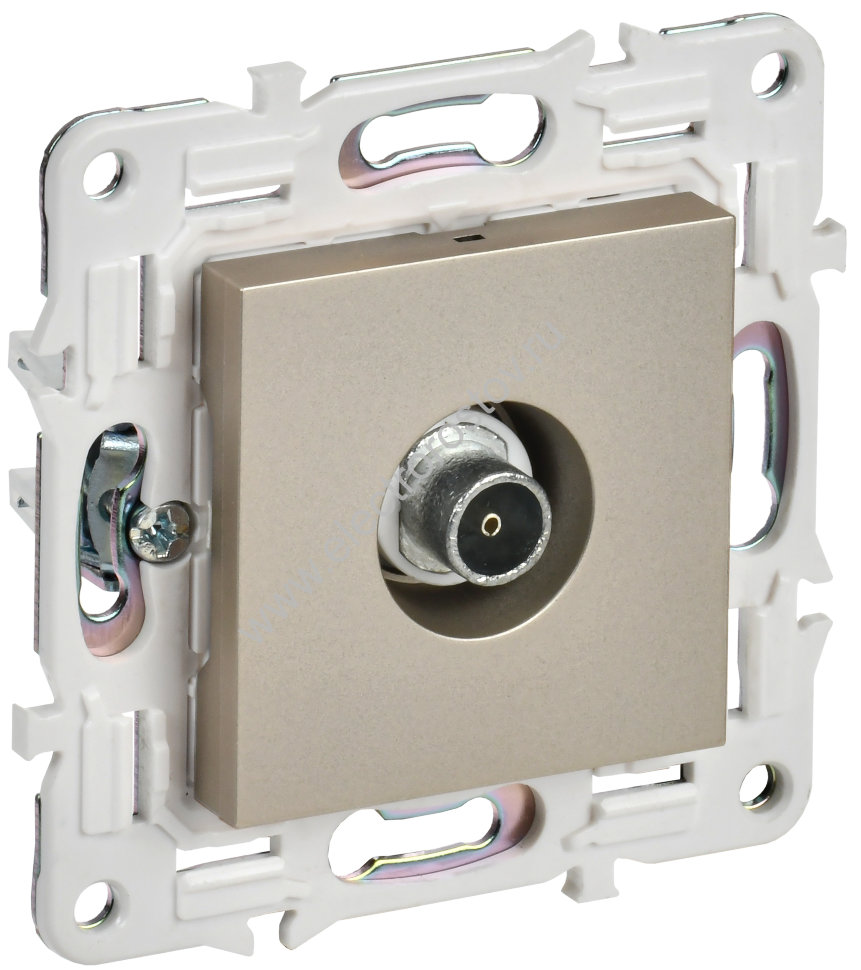 IEK SKANDY Шампань Розетка TV оконечная SK-A12Sh