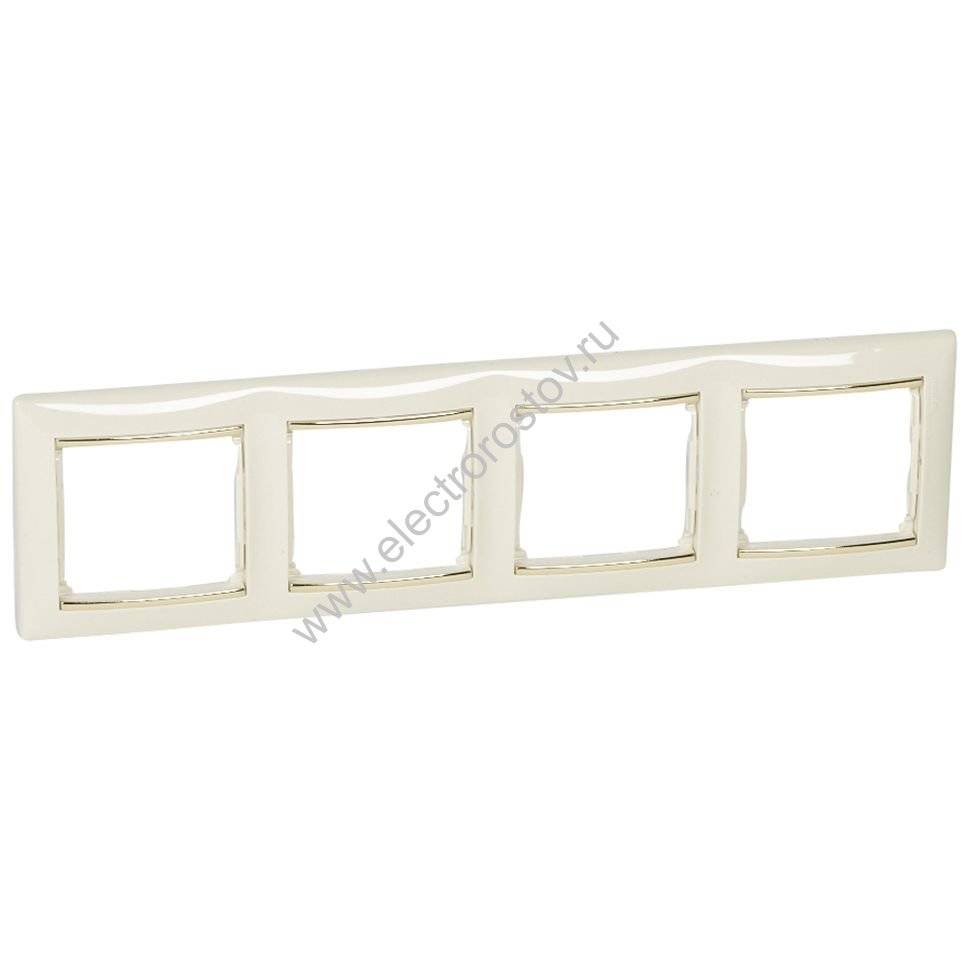 Valena Крем/Золотой штрих Рамка 4-ая Legrand
