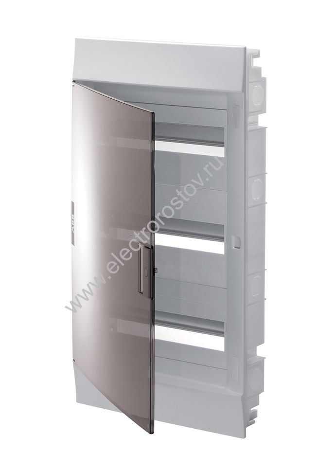 Mistral41 Щит встраиваемый 36 модулей, дверь прозрачная черная, с клеммами IP41 ABB