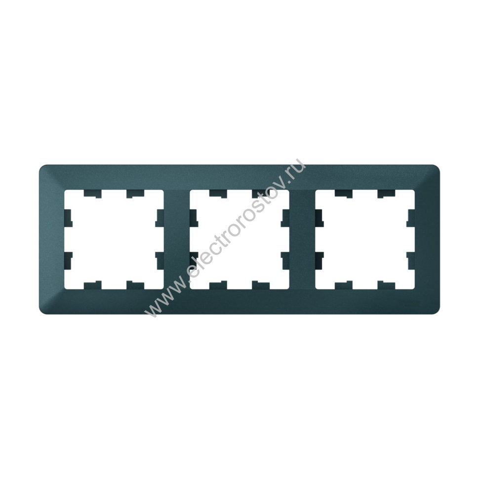 Systeme Electric AtlasDesign Air Изумруд/дымчатый черный Рамка 3-ая