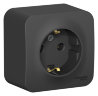 Blanca наруж Антрацит Розетка с/з без шторок 16А, 250В, изолир. пластина Schneider Electric