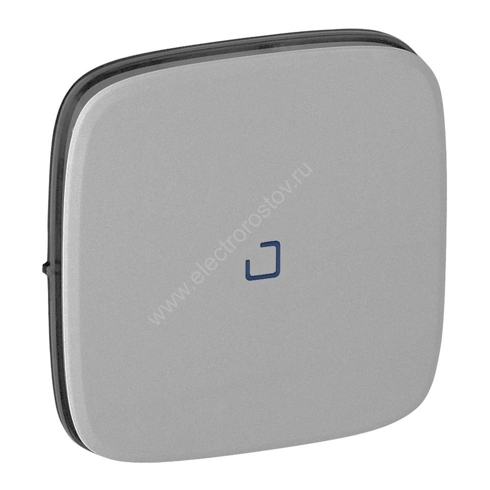 Valena Allure Алюминий Лицевая панель Выключатель 1-клавишный c подсветкой (линза в центре) Legrand