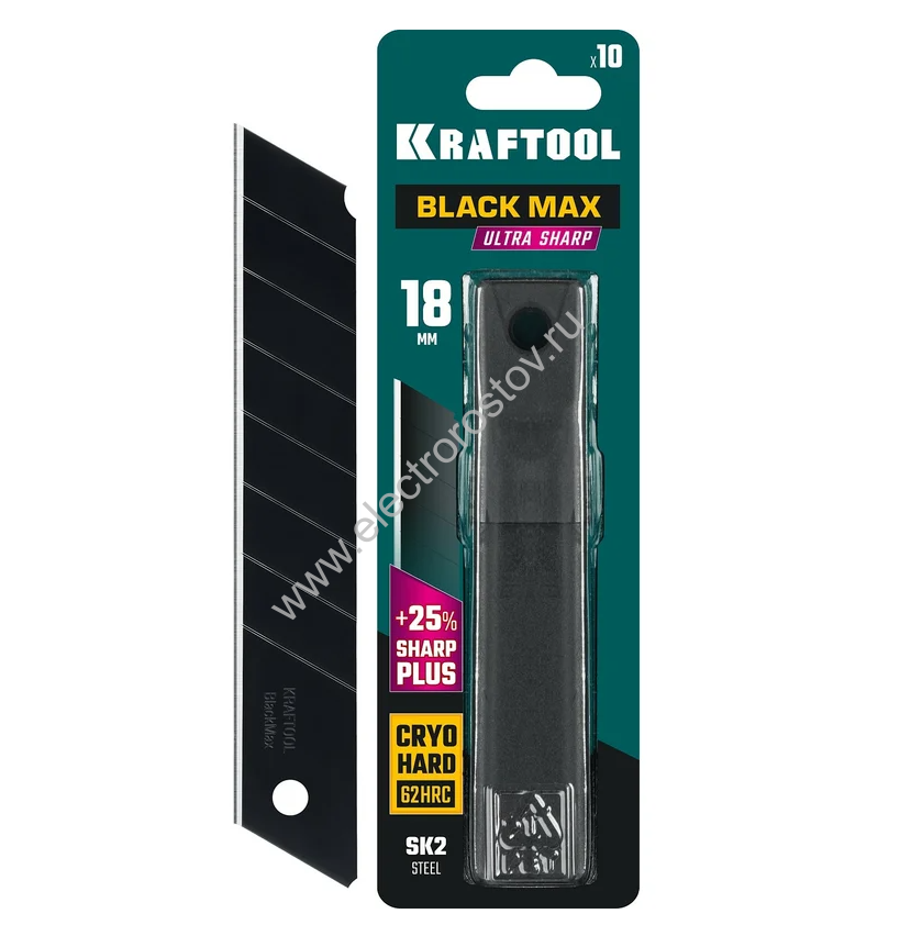 Лезвие 18 мм 10 шт cегментированные, KRAFTOOL