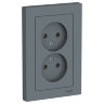 AtlasDesign Грифель Розетка 2-ая без заземления, в сборе Schneider Electric