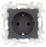Simon 24 Графит Розетка 1-ая с заземлением Simon