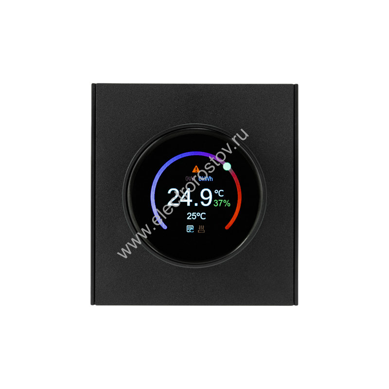 KRANZ STRONG Терморегулятор Wi-Fi с/у антрацит, с 1-пост. рамкой