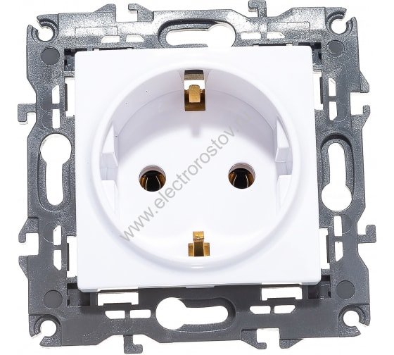 Elegance Белый Розетка 1-ая с/з ЭРА