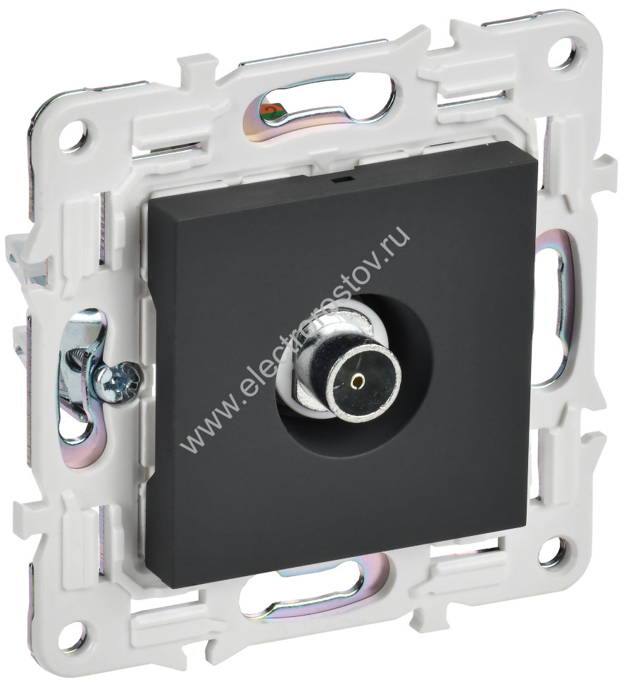 IEK SKANDY Графит Розетка TV оконечная SK-A12G