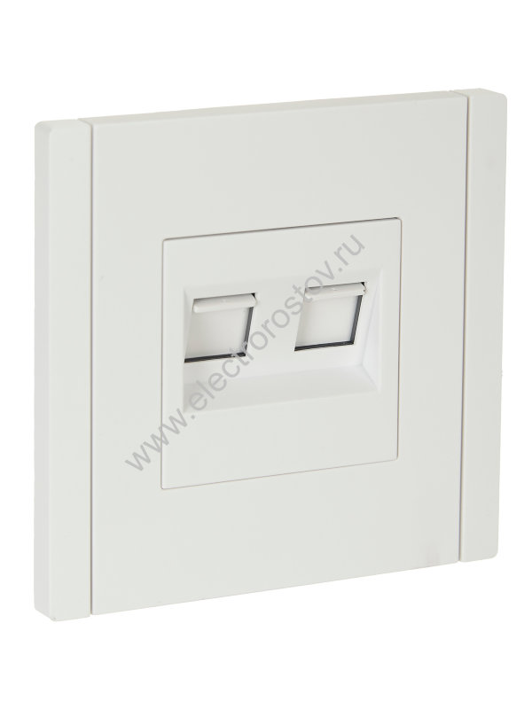 IEK FORTE&PIANO Белый Розетка комп. 2-ая RJ45 кат.5E FP233