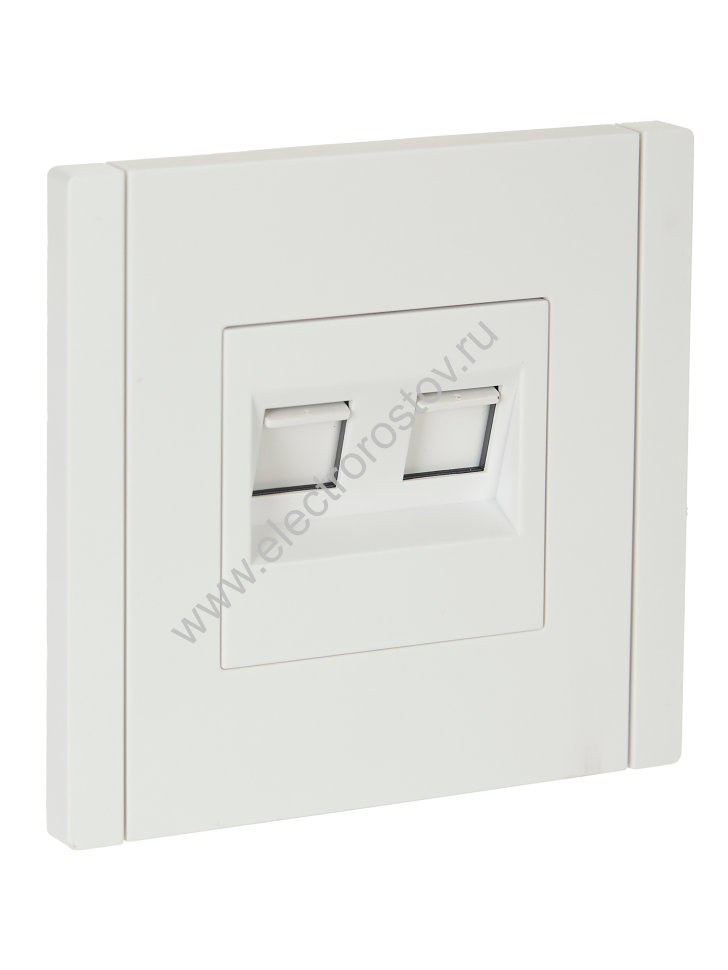 IEK FORTE&PIANO Белый Розетка комп. 2-ая RJ45 кат.5E FP233