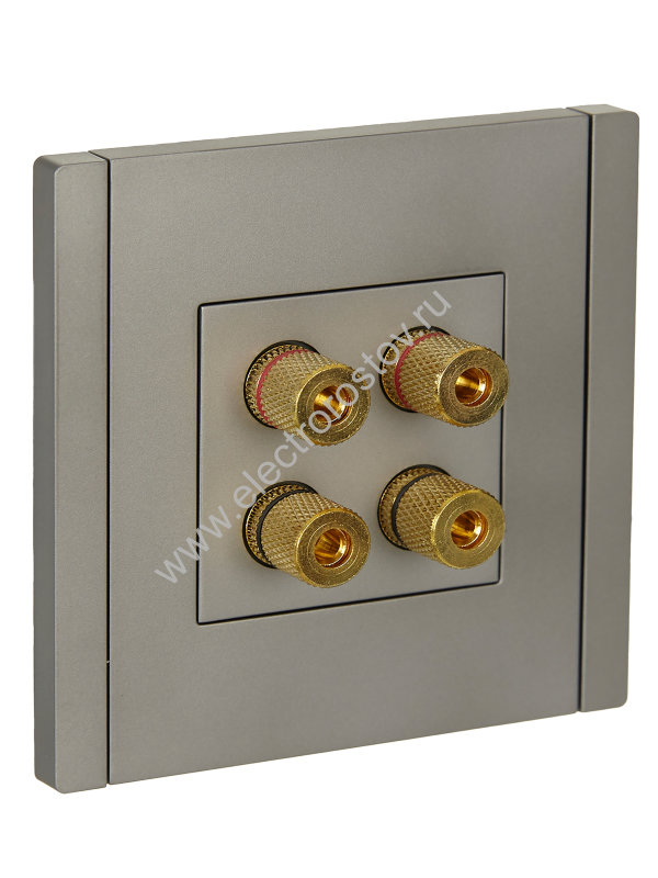 IEK FORTE&PIANO Сталь Аудиорозетка 4-мест. FP539