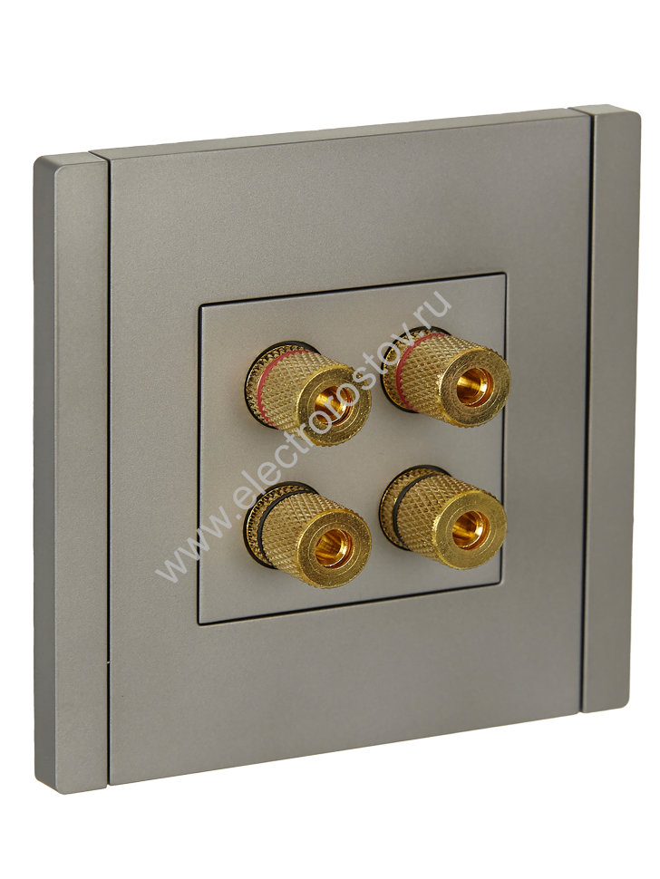 IEK FORTE&PIANO Сталь Аудиорозетка 4-мест. FP539