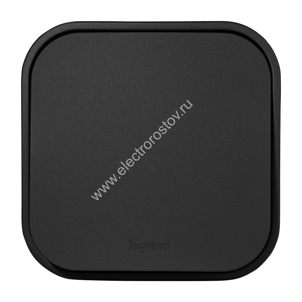 Quteo Чёрный матовый Выключатель 1-клавишный Legrand