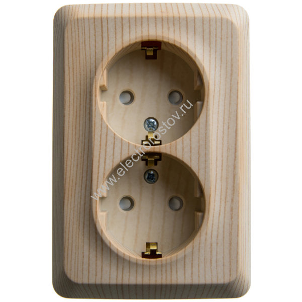 Этюд Сосна Розетка 2-ая угловая с/з со шторками Schneider Electric
