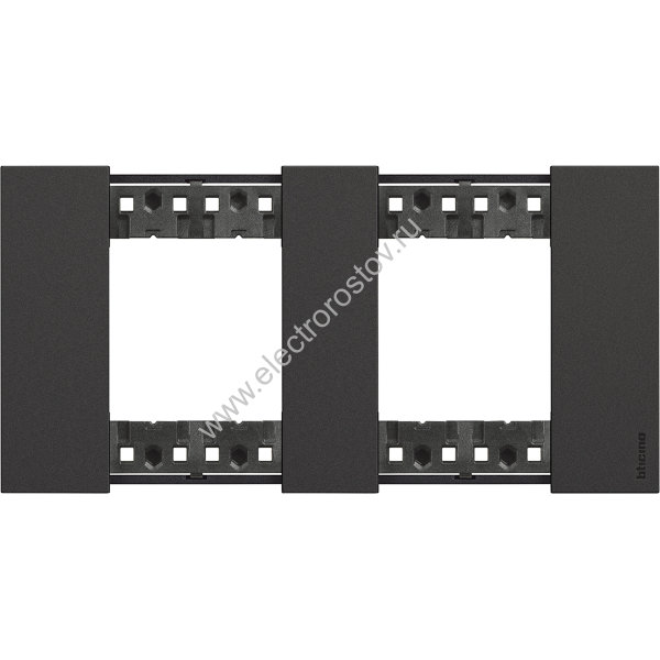 BT Living now Черный Рамка немецкий стандарт 2 поста (2+2 мод)