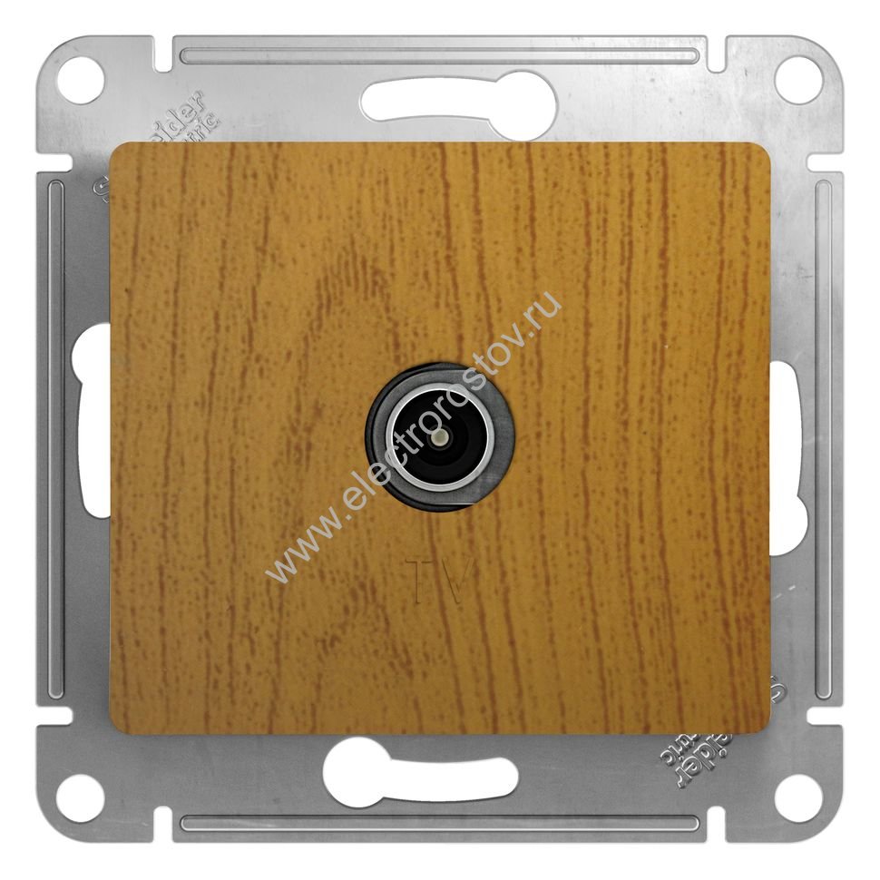 Glossa Дуб Розетка TV проходная Schneider Electric