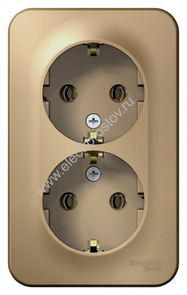Blanca наруж Титан Розетка 2-ая с/з без шторок 16А, 250В, изолир. пластина Schneider Electric