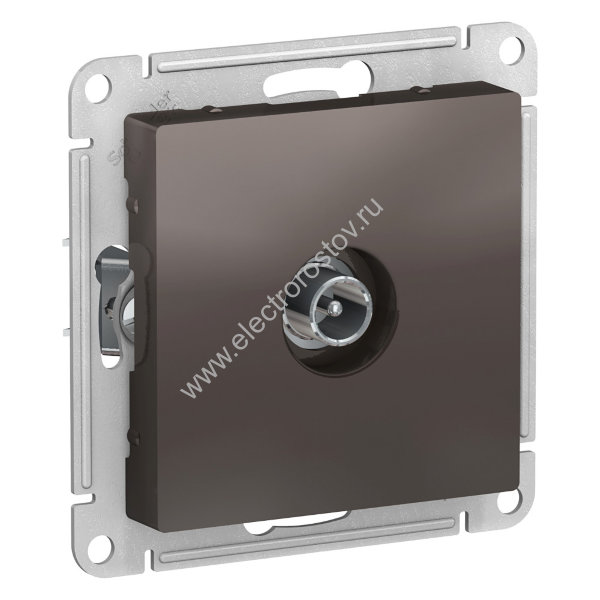 AtlasDesign Мокко Розетка TV проходная 4DB, механизм Schneider Electric