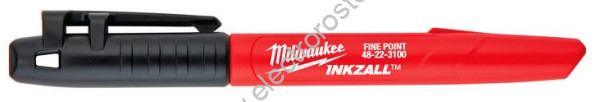 Маркер Milwaukee INKZALL тонкий, толщина линии: 1 мм, КРАСНЫЙ