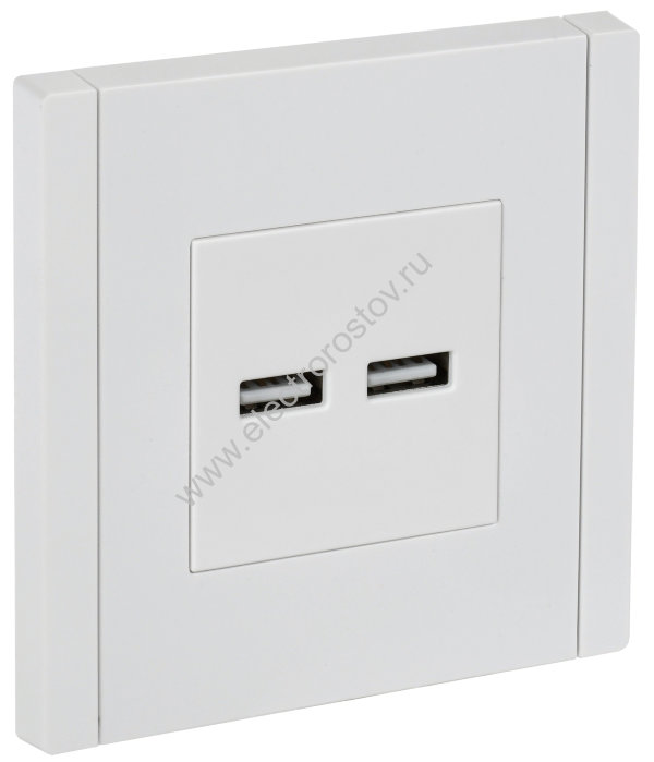 IEK FORTE&PIANO Белый Розетка USB A+A 3,1А FP249