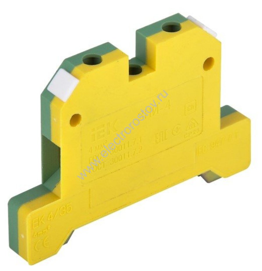 Зажим наборный ЗНИ 4мм²  желто-зеленая IEK