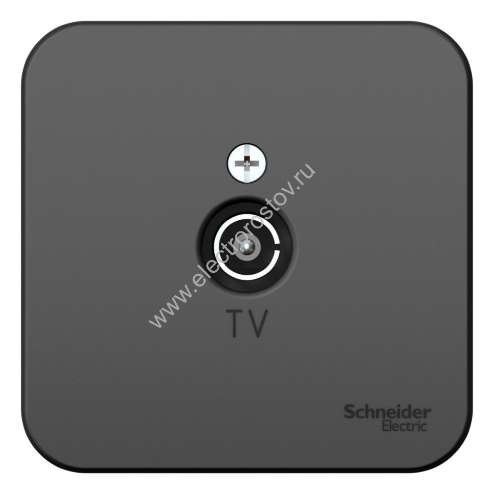 Blanca наруж Антрацит Розетка TV, изолир. пластина Schneider Electric