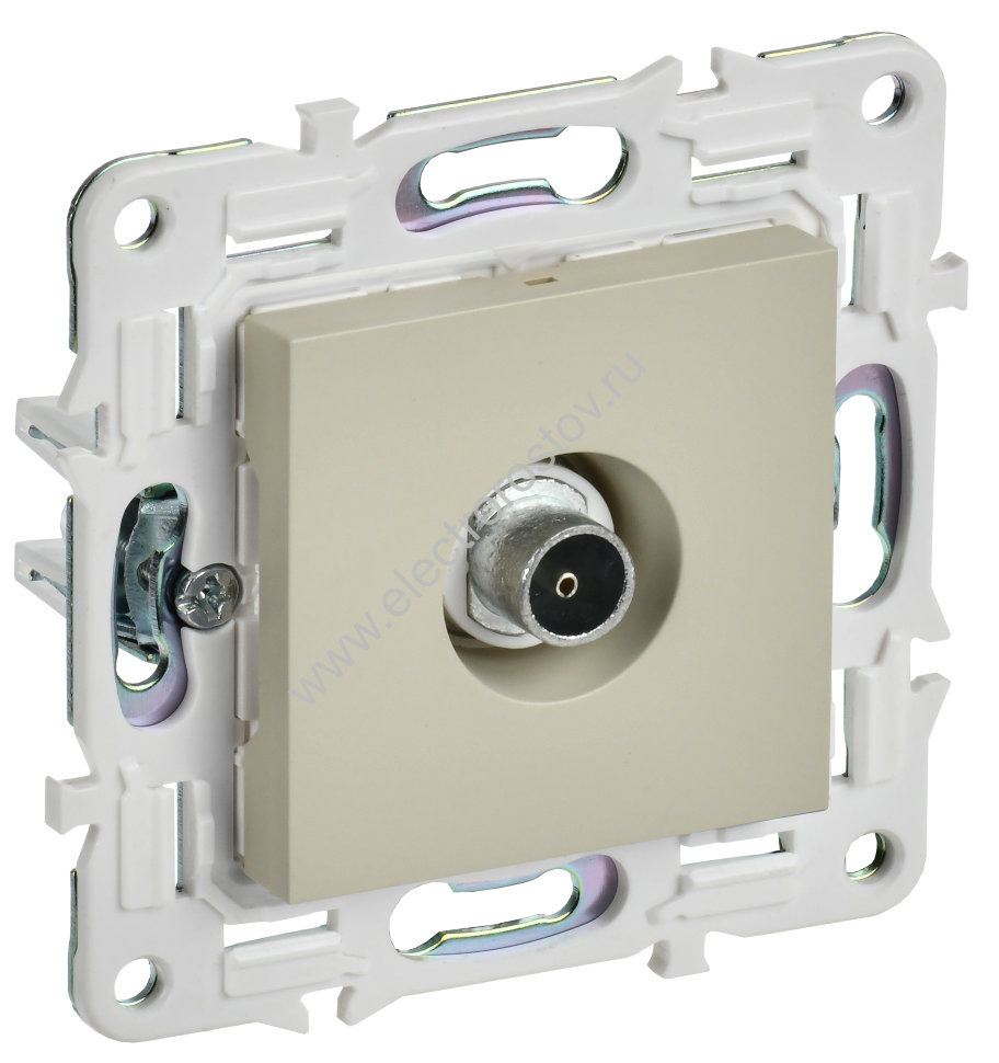 IEK SKANDY Бежевый Розетка TV оконечная SK-A12B