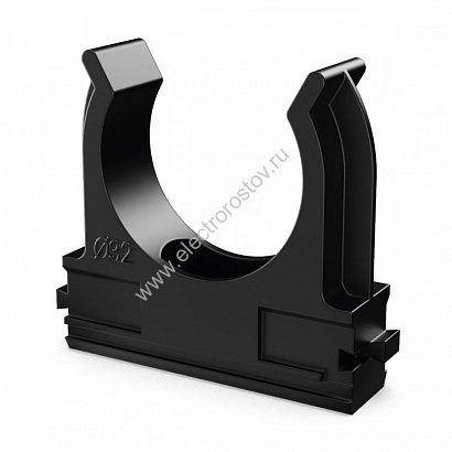 Крепеж-клипса для трубы черная 32 мм Промрукав