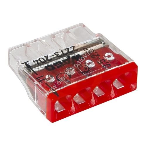 Клемма для одножильных проводников 4х0,5-2,5мм² WAGO