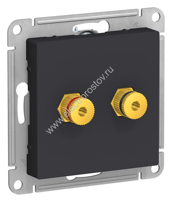 AtlasDesign Карбон Аудиорозетка двухместная Schneider Electric